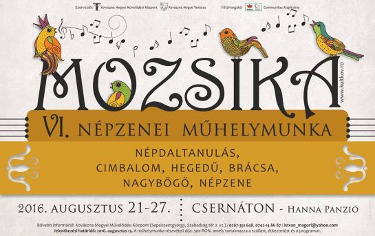 Mozsika műhelyt szerveznek Csernátonban