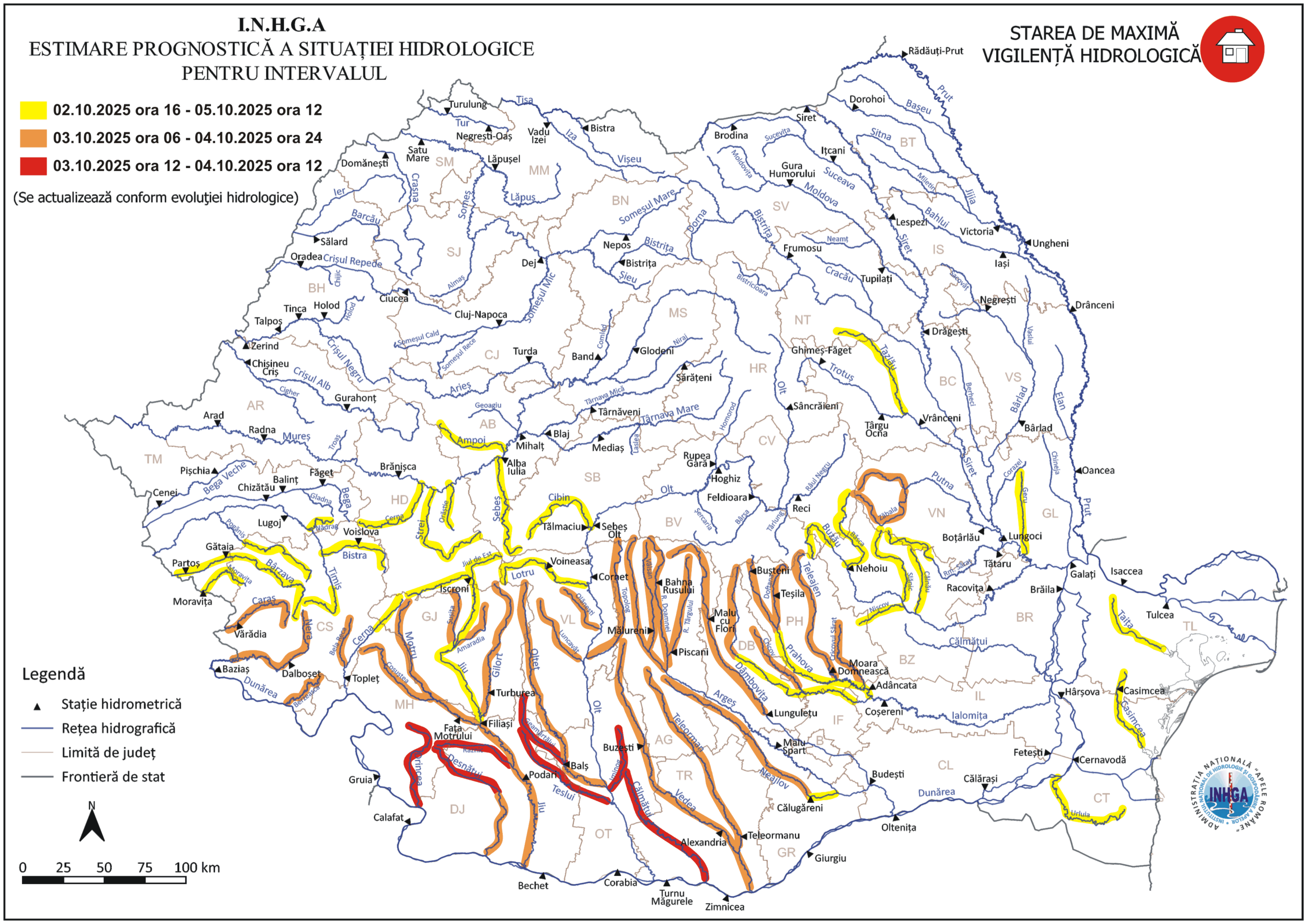 Árvízriadó a déli és dél-keleti megyékben